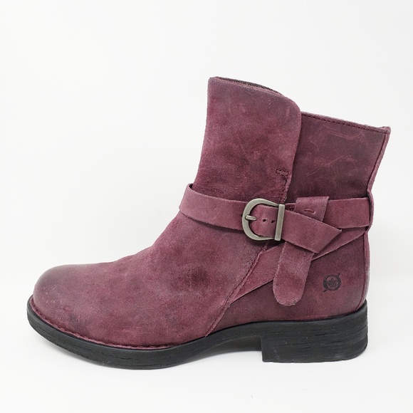 born burgundy booties